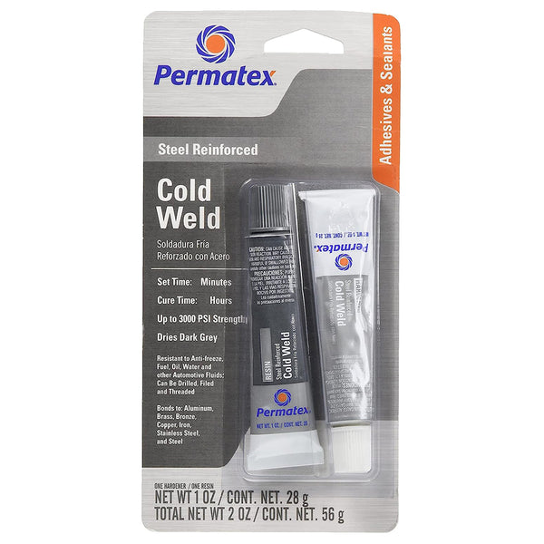 PERMATEX 14600 Cold Weld Bonding Compound, Two 1 oz. Tubes , Black