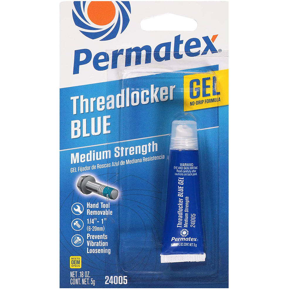 Permatex 24005 Medium Strength Thread-locker Blue Gel, 5 g Tube