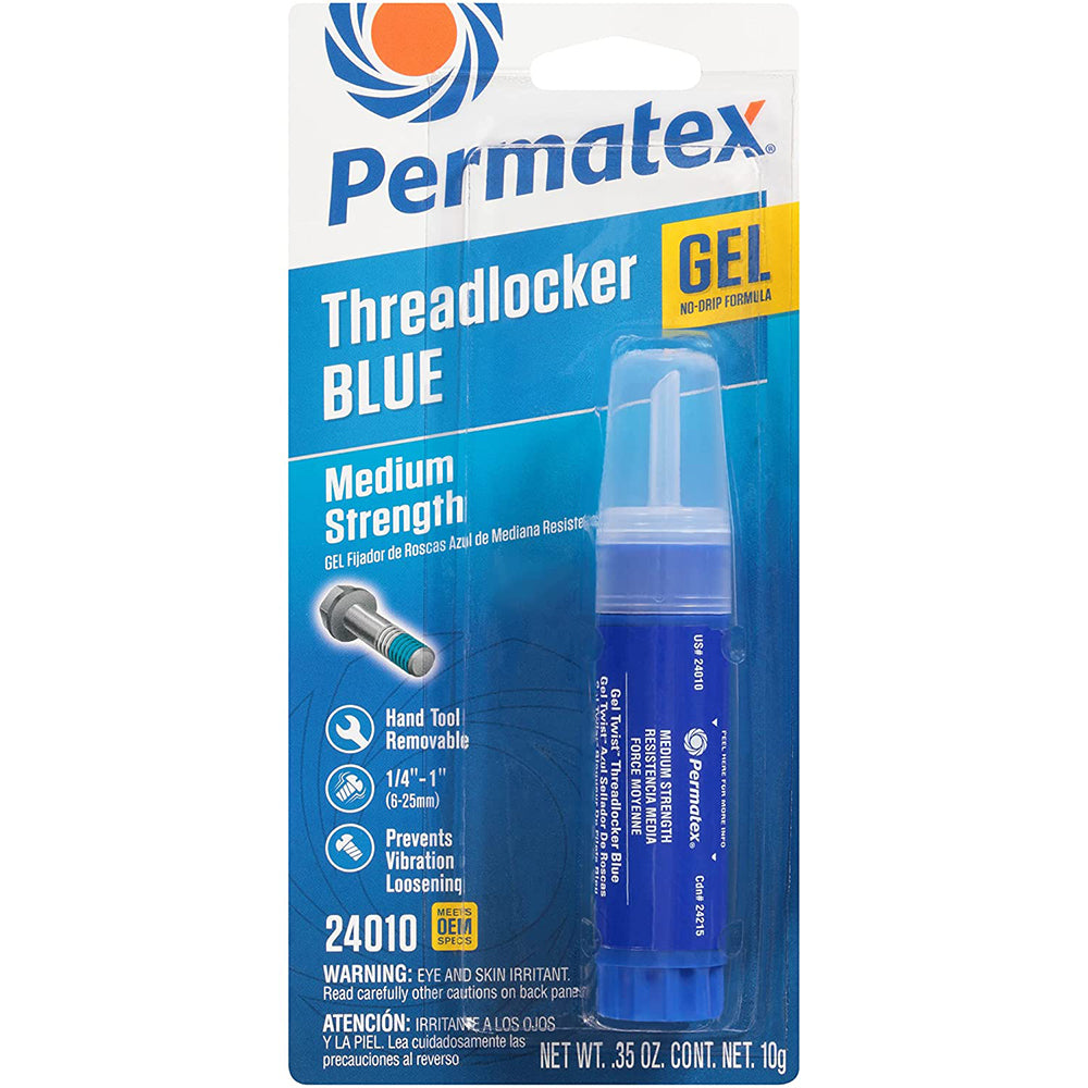 Permatex 24010 Medium Strength Thread-locker Blue Gel, 10 g Tube