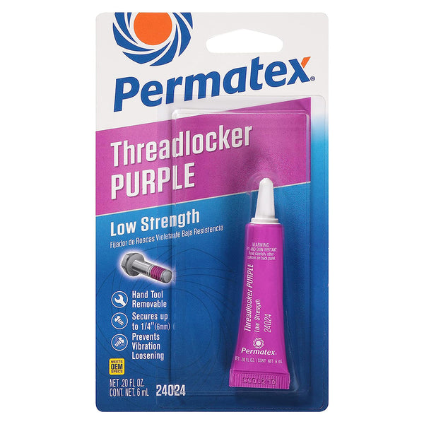 PERMATEX 24024 Low Strength Threadlocker Purple, 6 ml Tube