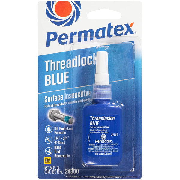 Permatex 24300 Surface Insensitive Threadlocker Blue, 0.34 Oz