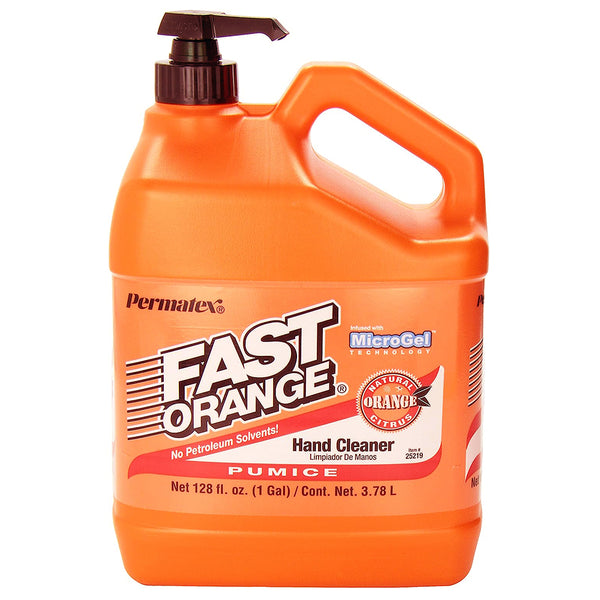 Permatex 25219 Fast Orange Pumice Lotion Hand Cleaner with Pump, 1 Gallon