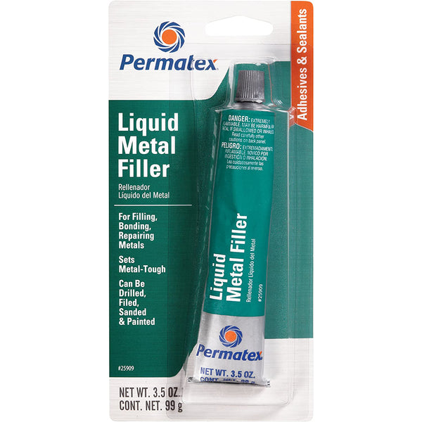 PERMATEX 25909 Liquid Metal Filler, 3.5
