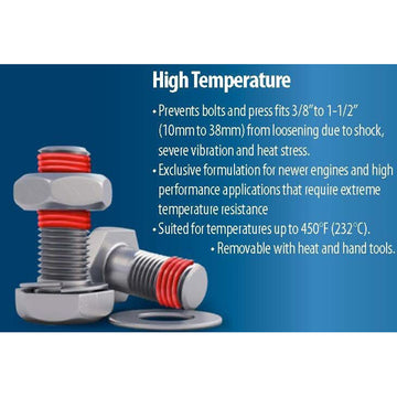 PERMATEX 27200 Hiigh Temperature Threadlocker Red, 10 ml