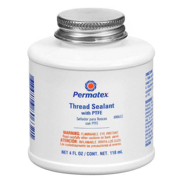 PERMATEX 80632 Thread Sealant with PTFE, 4 oz.