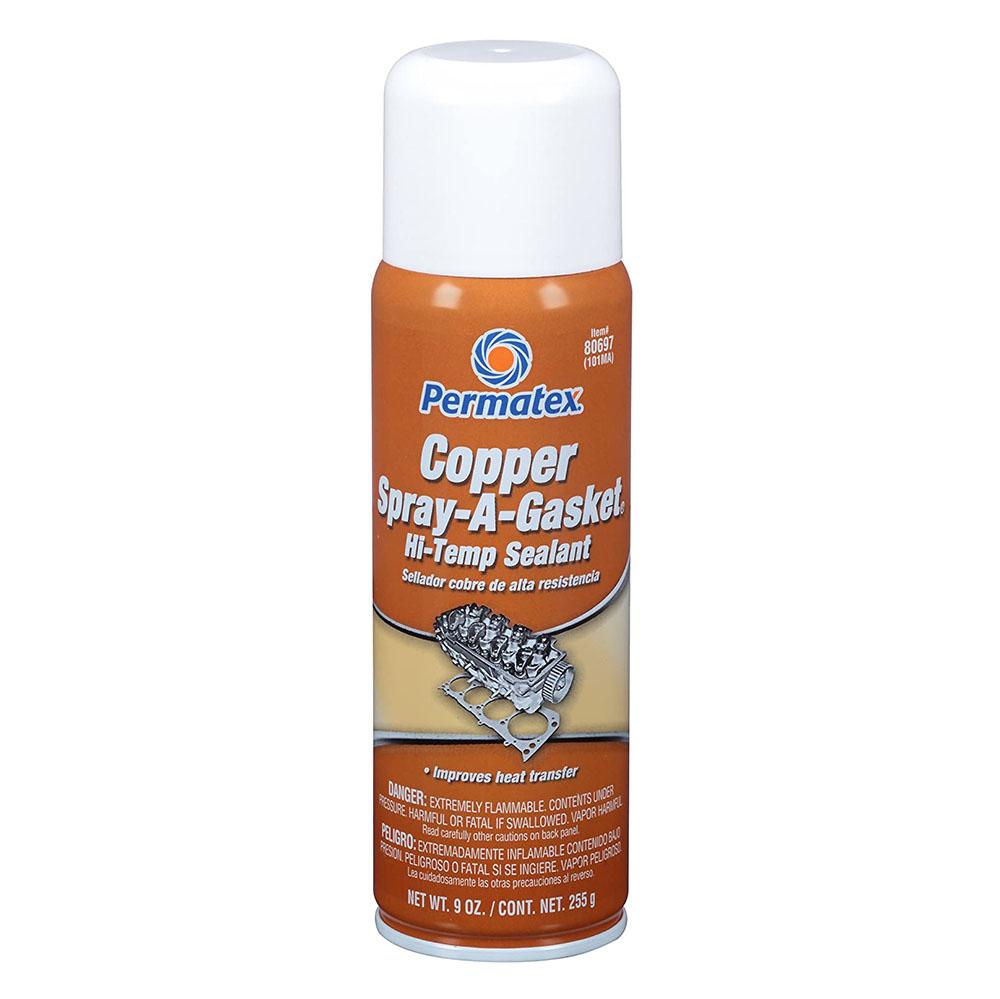 PERMATEX 80697 Copper Spray-A-Gasket Hi-Temp Adhesive Sealant, 9 oz. net Aerosol Can