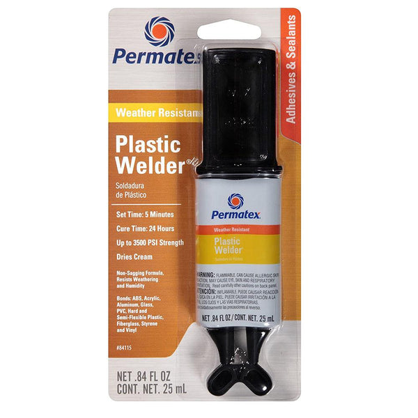 PERMATEX 84115 5-minute Plastic Weld Adhesive, 0.84 oz.