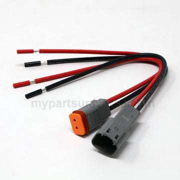 Deutsch DT 2-Pin Pigtail Kit, 14AWG Boat Wire (ABYC, NMMA, USCG Certified Wires, 100% Made in USA)