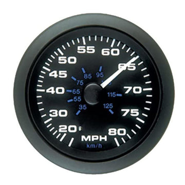 SIERRA MARINE 62723P Premier Pro 3" Speedometer Kit - 80 MPH (Pitot Type), Black