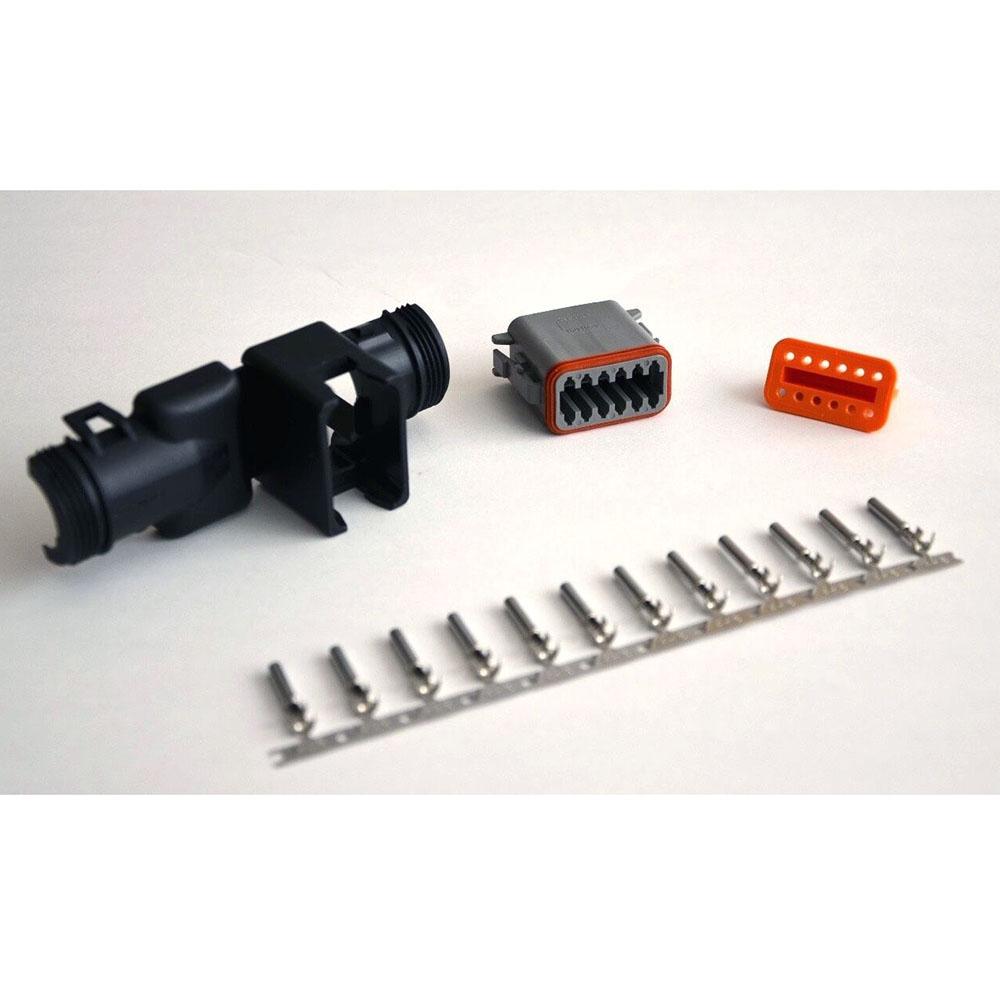 Deutsch DT 12-Pin Female Connector Kit & 90° Backshell