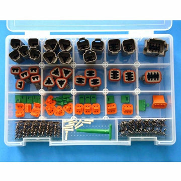 DEUTSCH 179 PCS DT Connector Kit & Tools, 14-16AWG Open Barrel Contacts