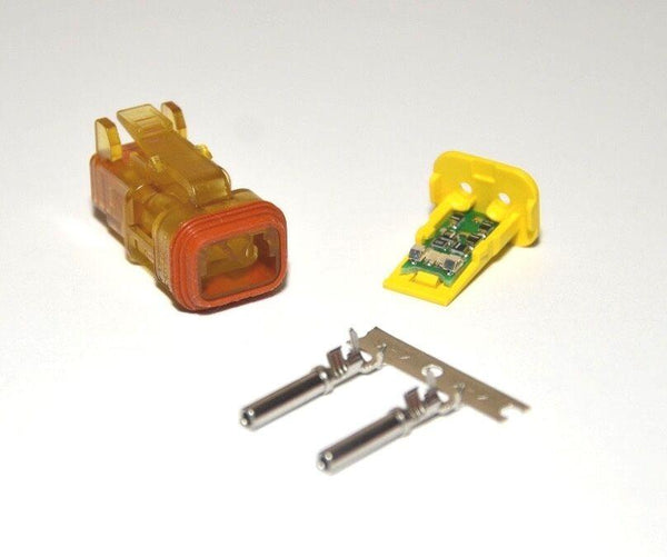 Deutsch DT 2-Pin 12V LED Signal Detector Kit, 14-16AWG Open Barrel Contacts