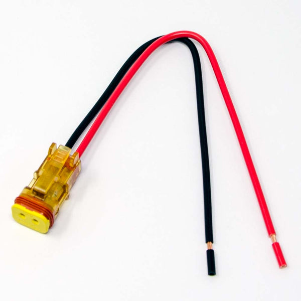 Deutsch DT 2-Pin 12V Detector Pigtail Kit, 14AWG Pure Copper GPT Wires (100% Made in USA)
