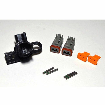 Deutsch DT 2-Pin 90° Connector Kit, 14-16 AWG Closed Barrel Contacts