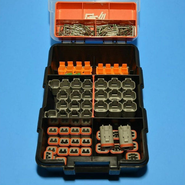 DEUTSCH 230 PCS DT 2-Pin & 4-Pins Connector Kit, 14-16AWG Closed Barrel Contacts