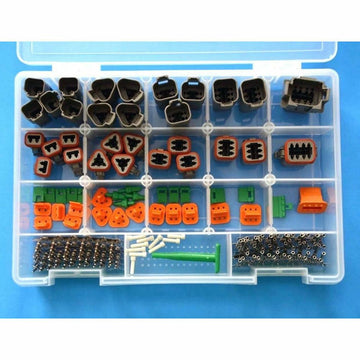 DEUTSCH 239 PCS DT Connector Kit & Tool, 14-16AWG Open Barrel Contacts