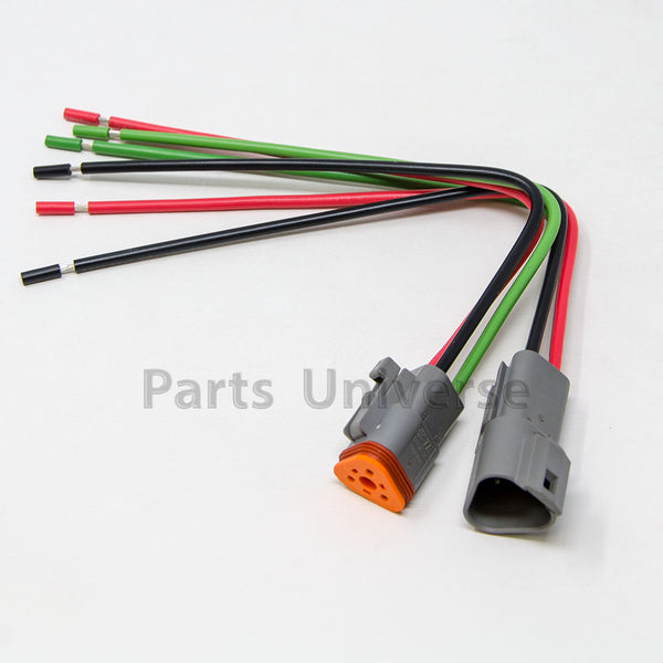 Deutsch DT 3-Pin Pigtail Kit, 16AWG Boat Wire (ABYC, NMMA, USCG Certified Wires, 100% Made in USA)