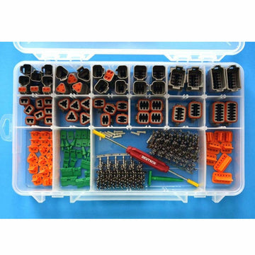 DEUTSCH 416 PCS DT Connector Kit & Tool, 14-16AWG Open Barrel Contacts