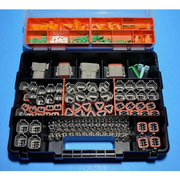 DEUTSCH 448 PCS DT Connector Kit & Tools, 14-16AWG Open Barrel Contacts