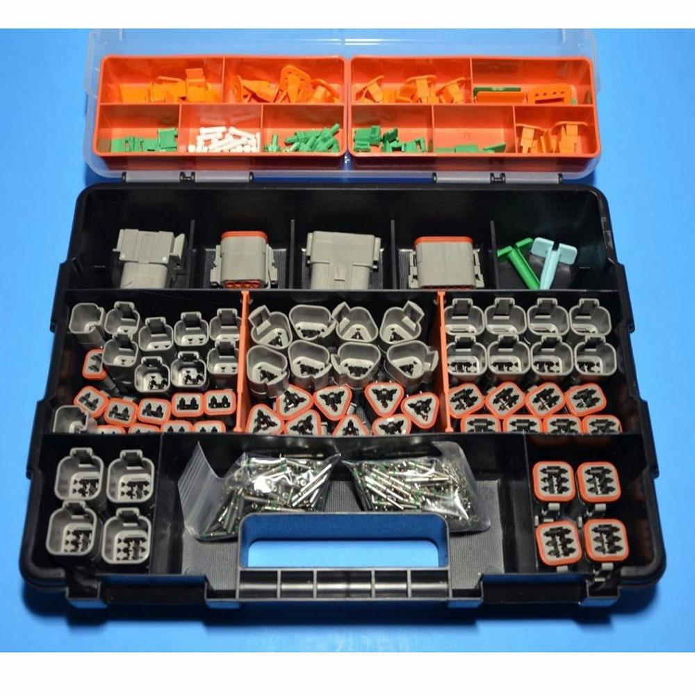 DEUTSCH 448 PCS DT Connector Kit & Tools,  14-16AWG Closed Barrel Contacts