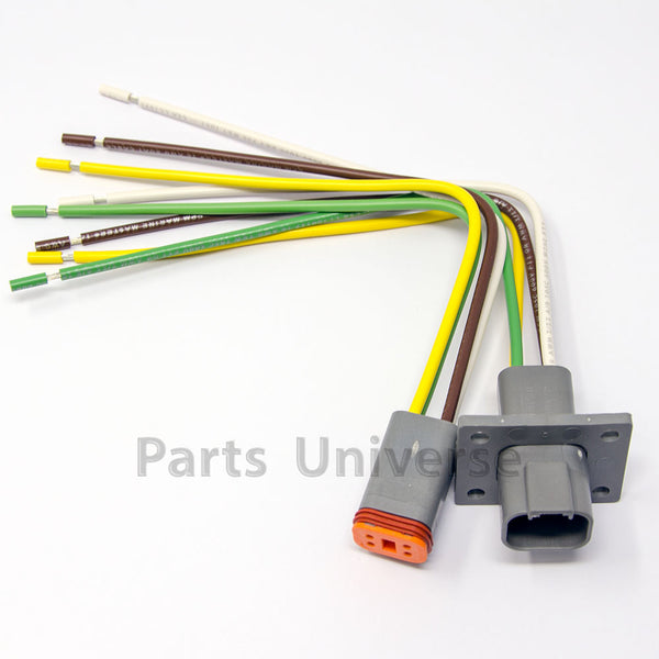 Deutsch DT 4-Pin Flange Pigtail Kit, 16AWG Boat Wire (ABYC, NMMA, USCG Certified Wires, 100% Made in USA)