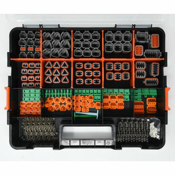 DEUTSCH 518 PCS DT Connector Kit & Tools, 14-16AWG Open Barrel Contacts