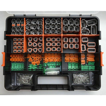 DEUTSCH 518 PCS DT Connector Kit & Tools, 14-16AWG Closed Barrel Contacts