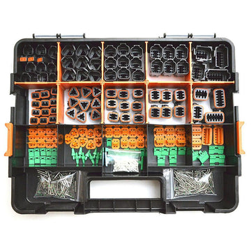 DEUTSCH 518 PCS DT Black Connector Kit & Tools, 14-16AWG Closed Barrel Contacts