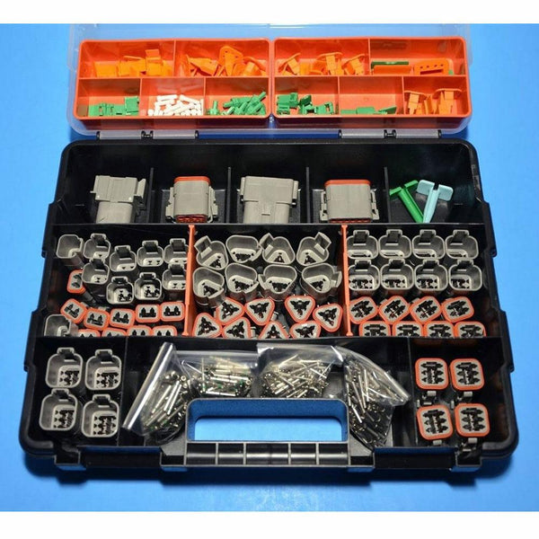 DEUTSCH 678 PCS DT Connector Kit & Tools, 14-16AWG Closed Barrel Contacts