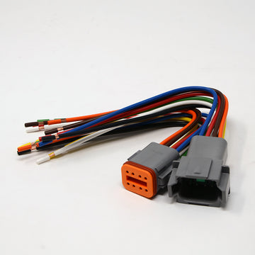 Deutsch DT 8-Pin Pigtail Kit, 14AWG Pure Copper GPT Wires (100% Made in USA)