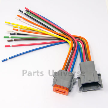 Deutsch DT 8-Pin Pigtail Kit, 16AWG Boat Wires (ABYC, NMMA, USCG Certified Wires, 100% Made in USA)