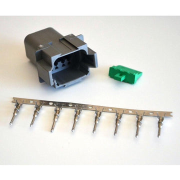 Deutsch DT 8-Pin Male Connector Kit, 14-16AWG Open Barrel Pins