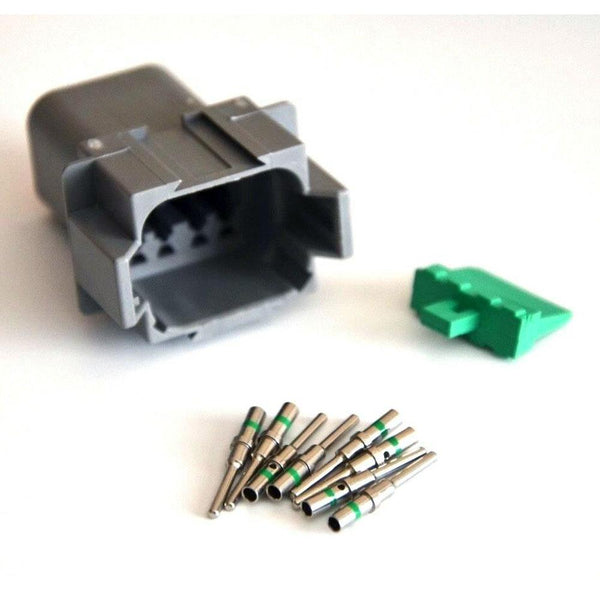 Deutsch DT 8-Pin Male Connector Kit, 14-16AWG Closed Barrel Pins