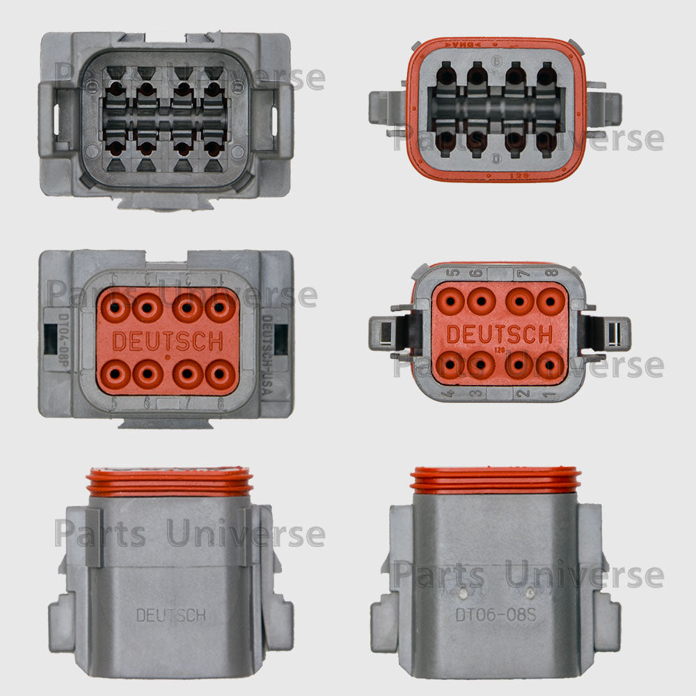 Deutsch DT 12-Pin Flange Mount Connector Kit - Black, 14-16AWG, EZ Crimp Pins, Made In USA - Foto 7