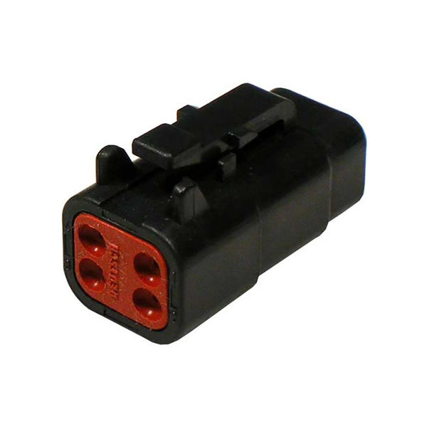 DEUTSCH DTM06-4S-E004 DTM 4-Pin Black Female Connector