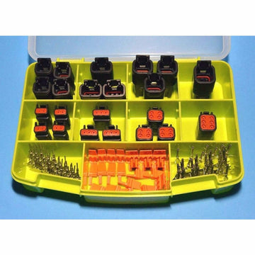 Deutsch 116 PCS DTM Black Connector Kit, 16-22AWG Open Barrel Contacts