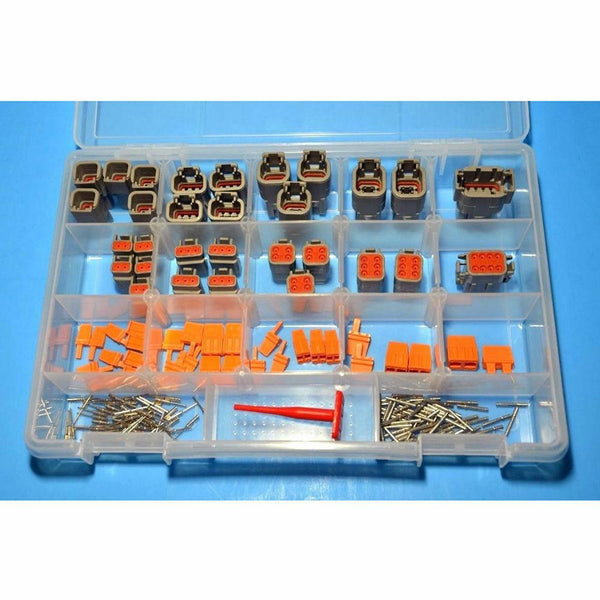 Deutsch 181 PCS DTM Connector Kit & Tool, 20AWG Closed Barrel Solid Contacts