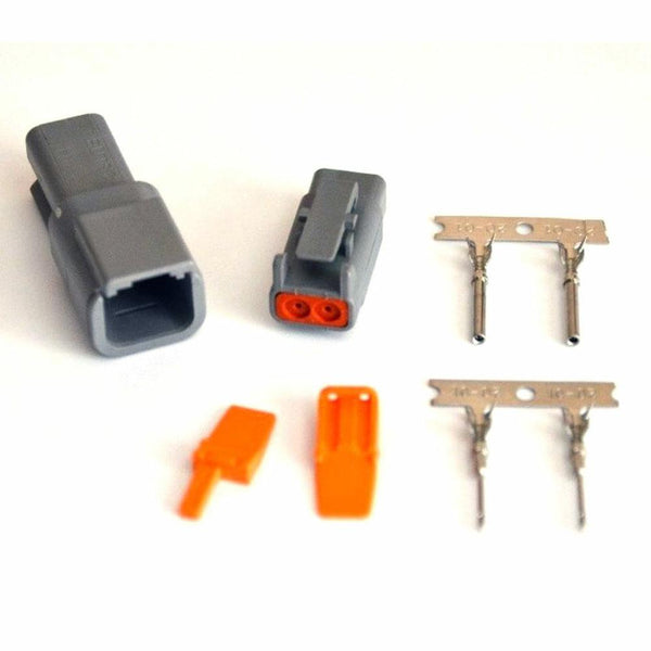 Deutsch DTM 2-Pin Connector Kit, 20AWG Open Barrel Contacts