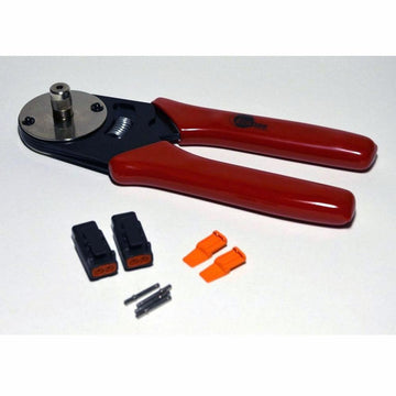 Deutsch DTM 2-Pin Black Female Connector Kit & Tool, 20AWG Closed Barrel Sockets