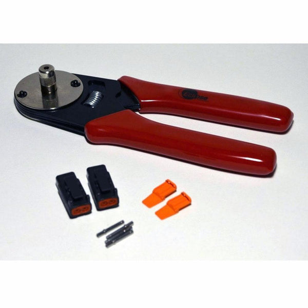 Deutsch DTM 2-Pin Black Female Connector Kit & Tool, 20AWG Closed Barrel Sockets