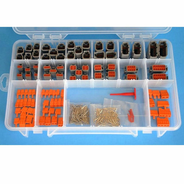 DEUTSCH 330 PCS DTM Connector Kit & Tool, 20AWG Closed Barrel Solid Contacts