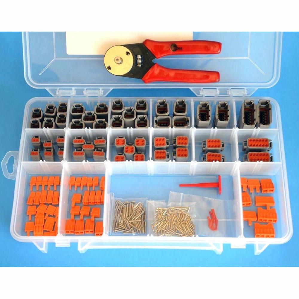 DEUTSCH 331 PCS DTM Connector Kit & Tools, 20AWG Closed Barrel Solid Contacts