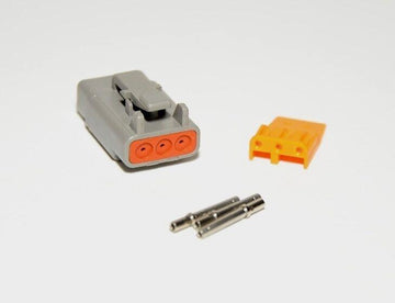 Deutsch DTM 3-Pin Female Connector Kit, 20-22AWG Closed Barrel Sockets