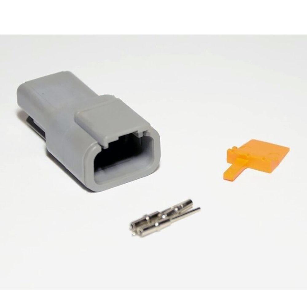 Deutsch DTM 3-Pin Male Connector Kit, 20-22AWG Closed Barrel Pins