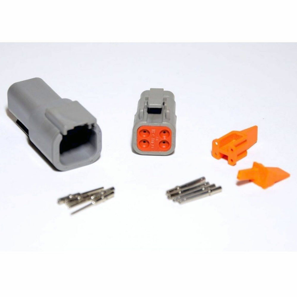 Deutsch DTM 4-Pin Connector Kit, 20-22AWG Closed Barrel Contacts