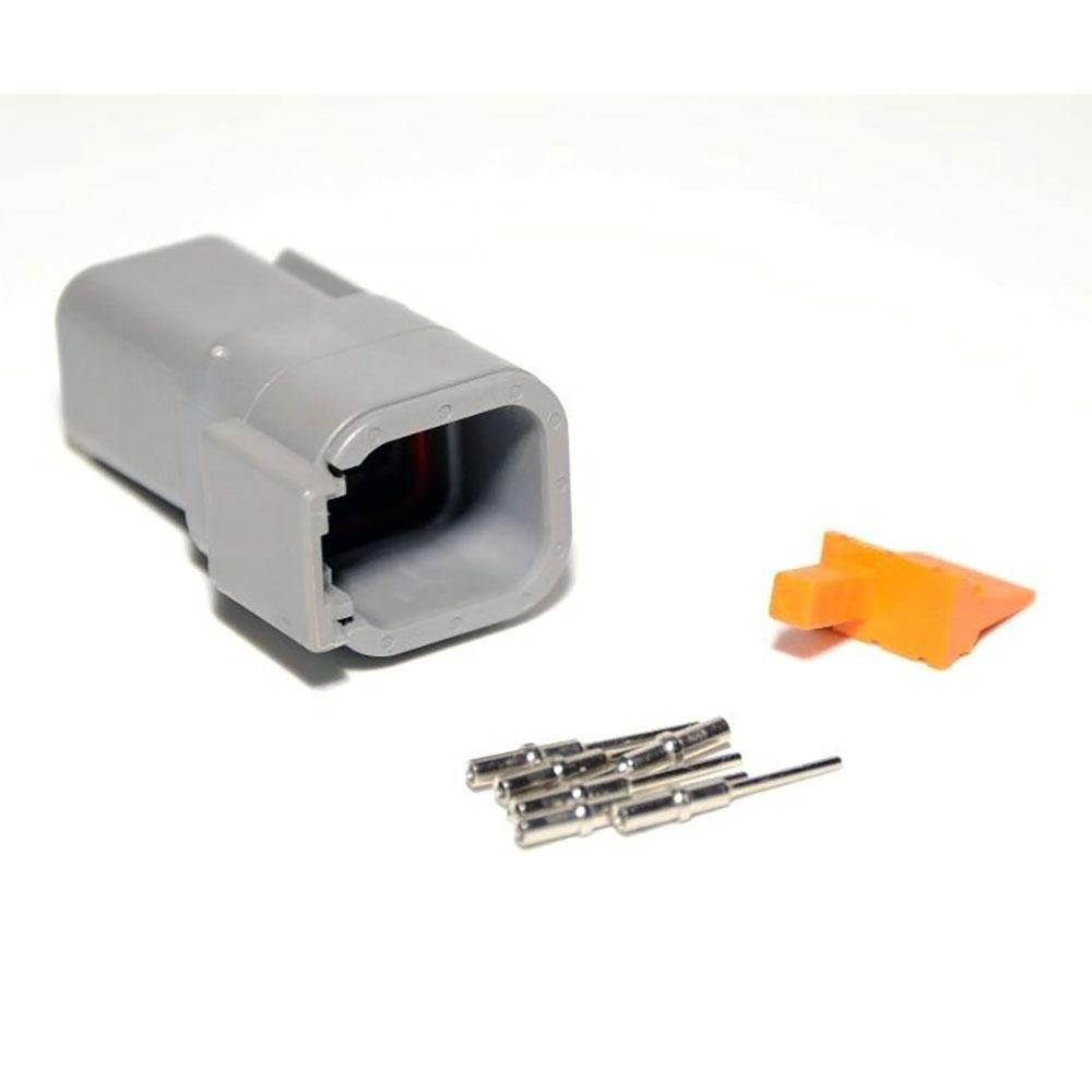 Deutsch DTM 6-Pin Male Connector Kit, 20-22AWG Closed Barrel Pins