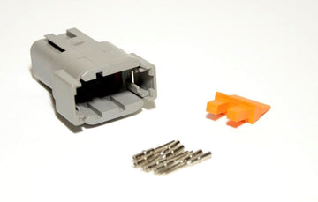 Deutsch DTM 8-Pin Male Connector Kit, 20-22AWG Closed Barrel Pins