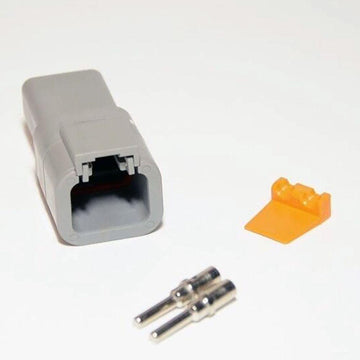 Deutsch DTP 2-Pin Male Connector Kit, 12-14AWG Closed Barrel Pins