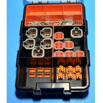 DEUTSCH 72 PCS DTP 4-PIN Connector Kit, 12-14AWG Closed Barrel Contacts