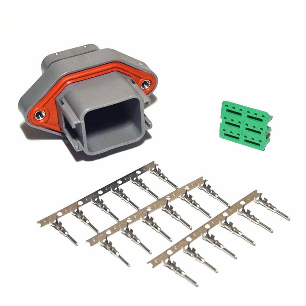 Deutsch DTV 18-Pin Male Connector Kit, 14-16AWG Open Barrel Pins